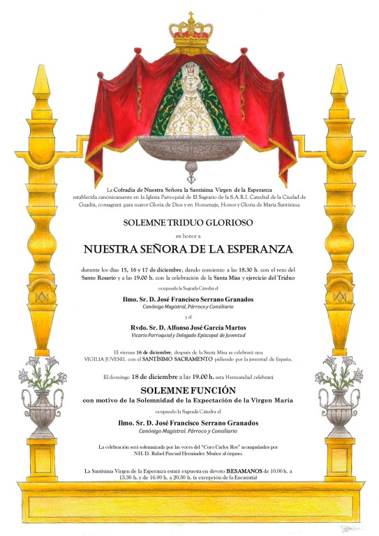 Actos y cultos con motivo de la festividad de la Virgen de la Esperanza de Guadix