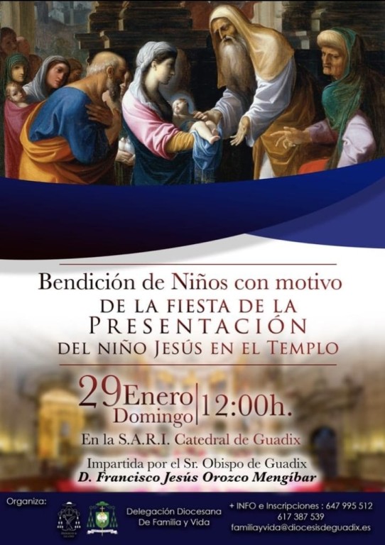 Acto de Bendición de los Niños  organizado por la Delegación Diocesana de Familia y Vida, 29 de enero de 2023