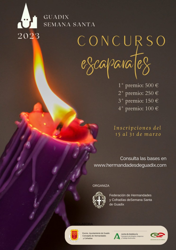 PLAZO DE INSCRIPCIÓN EN EL III CONCURSO DE ESCAPARATES - GUADIX EN SEMANA SANTA