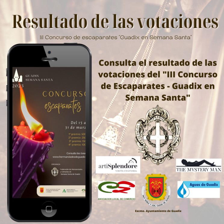 Resultados del III Concurso de Escaparates Guadix en Semana Santa. ¡Enhorabuena a los premiados!