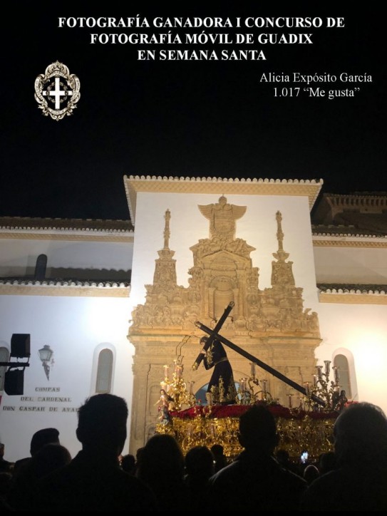 La ganadora del I Concurso de fotografía móvil de Guadix en Semana Santa es Alicia Expósito García.