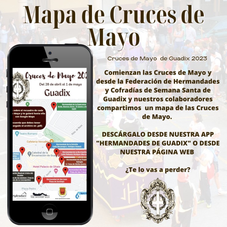 Consulta y descarga el mapa para las Cruces de Mayo de Guadix 2023