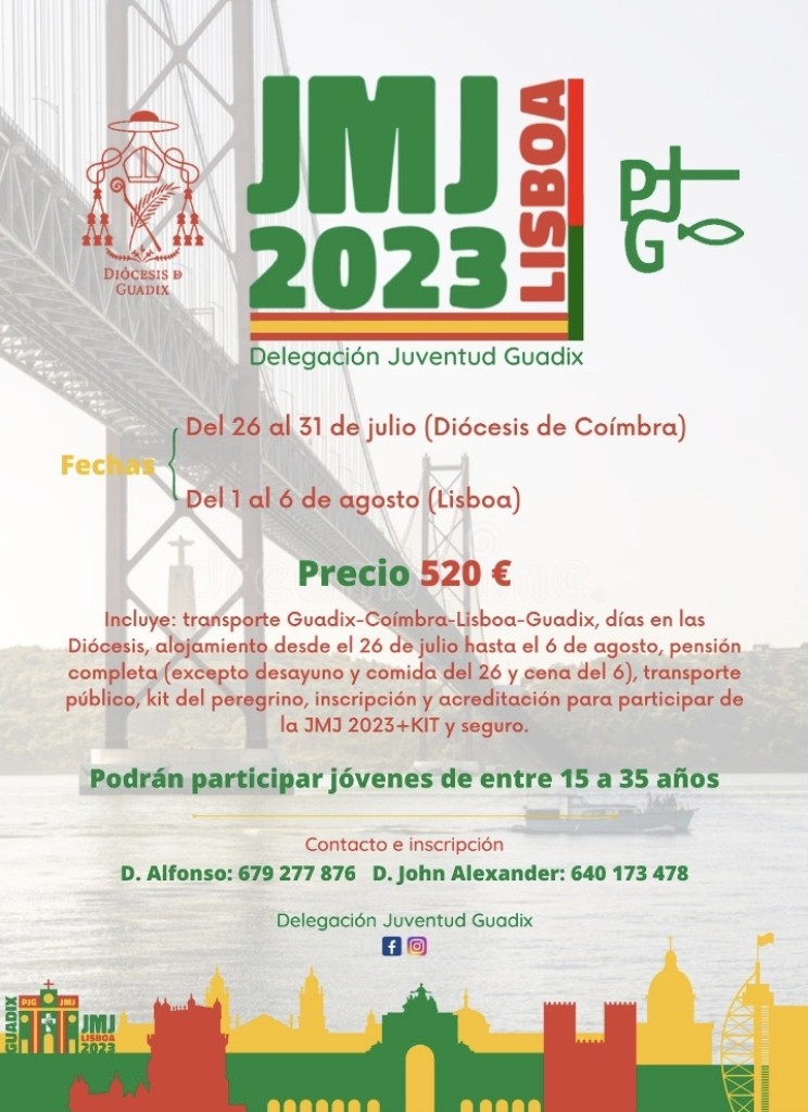 Ven a la JMJ 2023 en Lisboa  con la Diócesis de Guadix