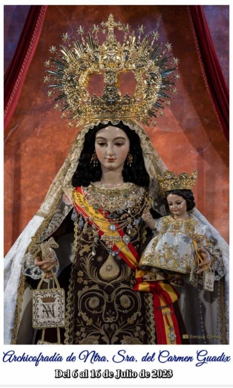 Horario e Itinerario Procesión de la Archicofradía de Ntra. Sra. del Carmen de Guadix 2023