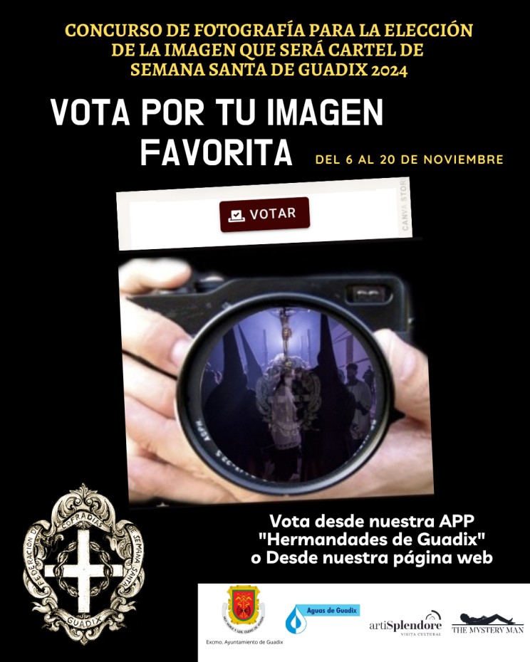 Vota por la imagen que se convertirá en el cartel de Semana Santa de Guadix 2024