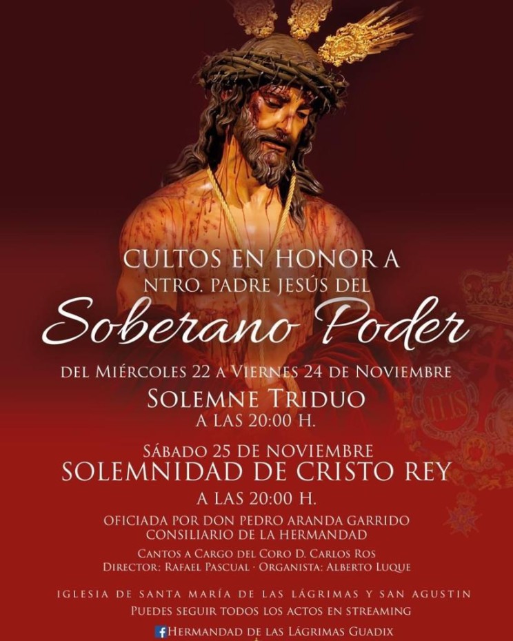 Cultos en honor a Ntro. Padre Jesús del Soberano Poder de Guadix