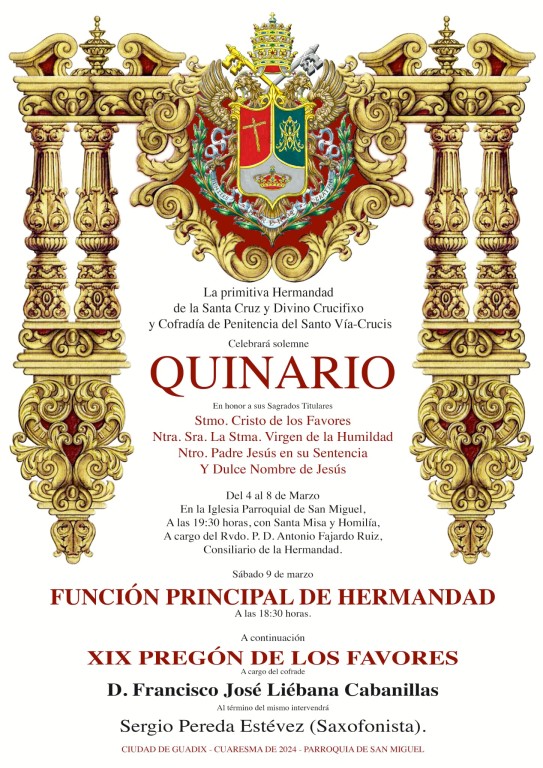 Cultos de la Hermandad de los Favores