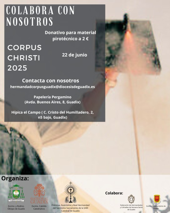 Colabora con la solemnidad del Corpus Christi en Guadix