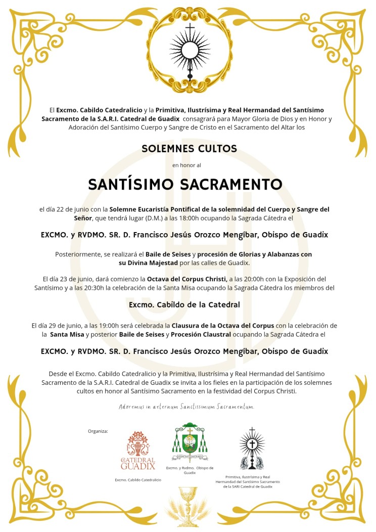 Solemnes Cultos al Santísimo Sacramento - S.A.R.I. Catedral de Guadix