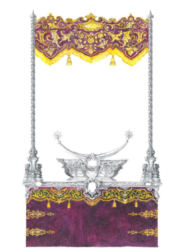 LA HERMANDAD DE PASIÓN Y ROSARIO DESVELA EL DISEÑO DEL FUTURO PALIO DE NUESTRA SEÑORA DEL ROSARIO