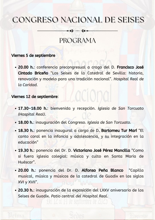 Guadix acoge el Congreso Nacional de Seises con motivo del 75º aniversario de su fundación